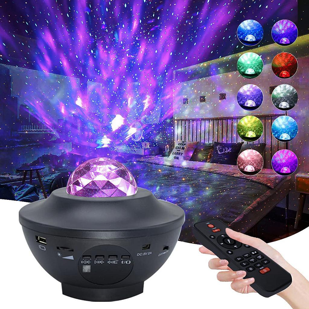 Star Projector Galaxy Light with Bluetooth Speaker – Multi-Color LED Nebula Night Light & Remote Control