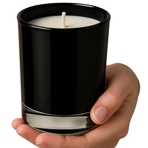 ceilo Black Glossy Candle Jar 13.2 oz