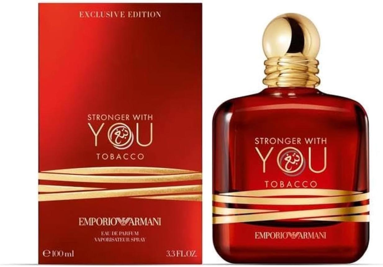 Giorgio Armani Stronger With You Tobacco Eau de Parfum 3.3 oz / 100ml – Unisex Luxury Fragrance