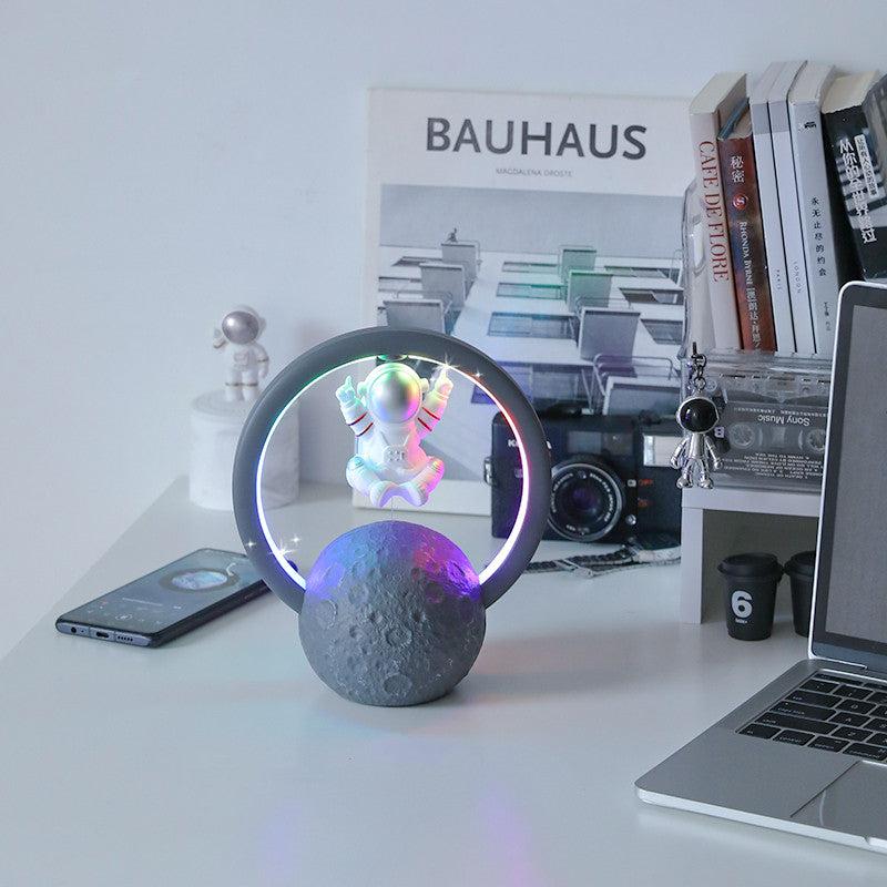 Gravity-Defying Levitating Astronaut LED Bluetooth Speaker – Magnetic Floating Wireless Speaker with RGB Lights